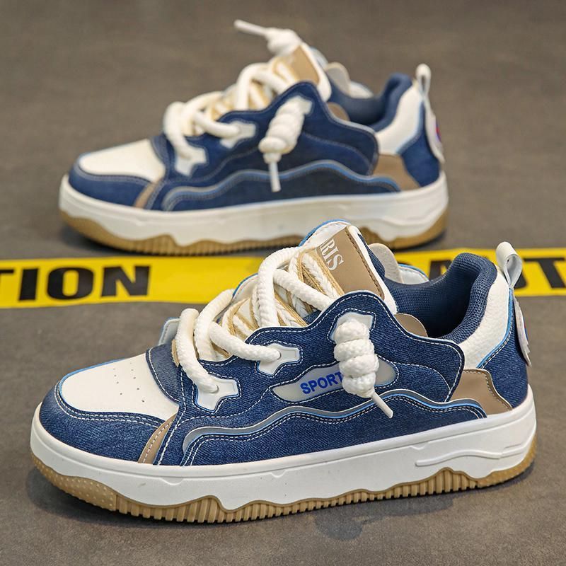 Koreaanse versie van het trendbord heren herfst 2024 nieuwe sport met dikke zolen antislip niche casual tijschoenen_voghion.com
