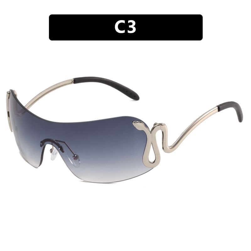 Unisex Spirit Snake Einteilige Sonnenbrille Modepersönlichkeit Sonnenbrille Mode Y2K Sonnenbrille_voghion.com