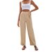 2023 new spring and summer draping straight high waist solid color tether wide-leg pants for women_voghion.com