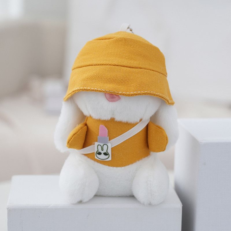 Plush Rabbit Adorable Keychain With Soft Velvet Hat Cute Backpack Decoration For Girls_voghion.com
