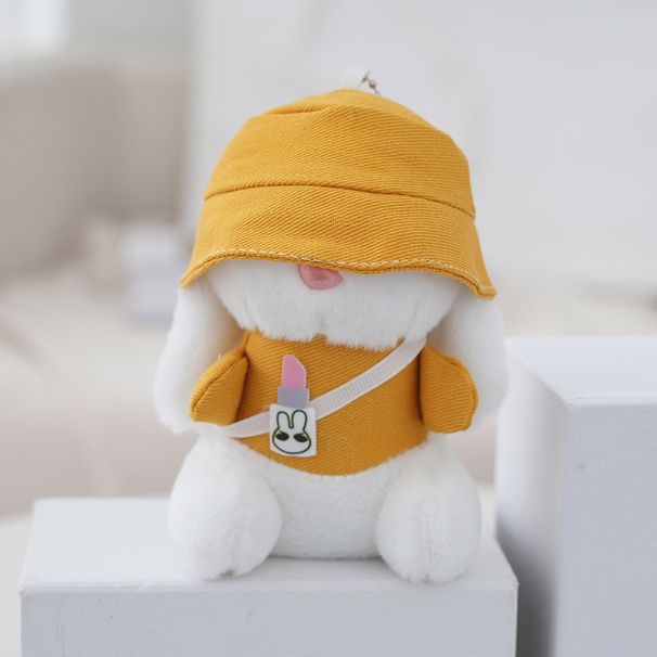 Plush Rabbit Adorable Keychain With Soft Velvet Hat Cute Backpack Decoration For Girls_voghion.com