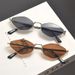 Retro Metal Polygonal Rhombus Sunglasses Fashionable Face Small Sunglasses_voghion.com