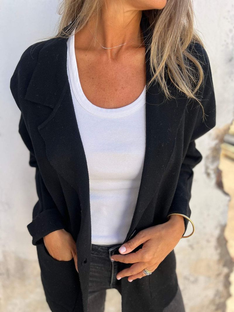 Lässige, vielseitige Jacke mit Reverstasche für Damen_voghion.com