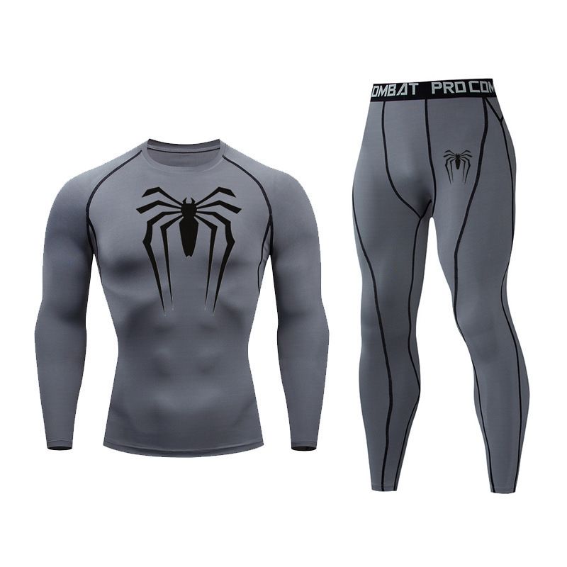 sport abbigliamento attillato ad asciugatura rapida abbigliamento fitness PRO basket corsa allenamento yoga abbigliamento pantaloni a maniche lunghe completo da uomo_voghion.com