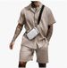 Herrenbekleidung Sportanzug Lässiges lockeres Hemd Kurzarmshorts Sommermode Lässiger Zweiteiler_voghion.com