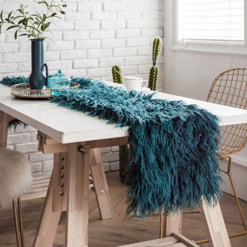 Tan Wool Table Flag European Style Banquet Model Room Home Book, Table Towel, Tea Table Towel, Table Decoration Table Flag_voghion.com