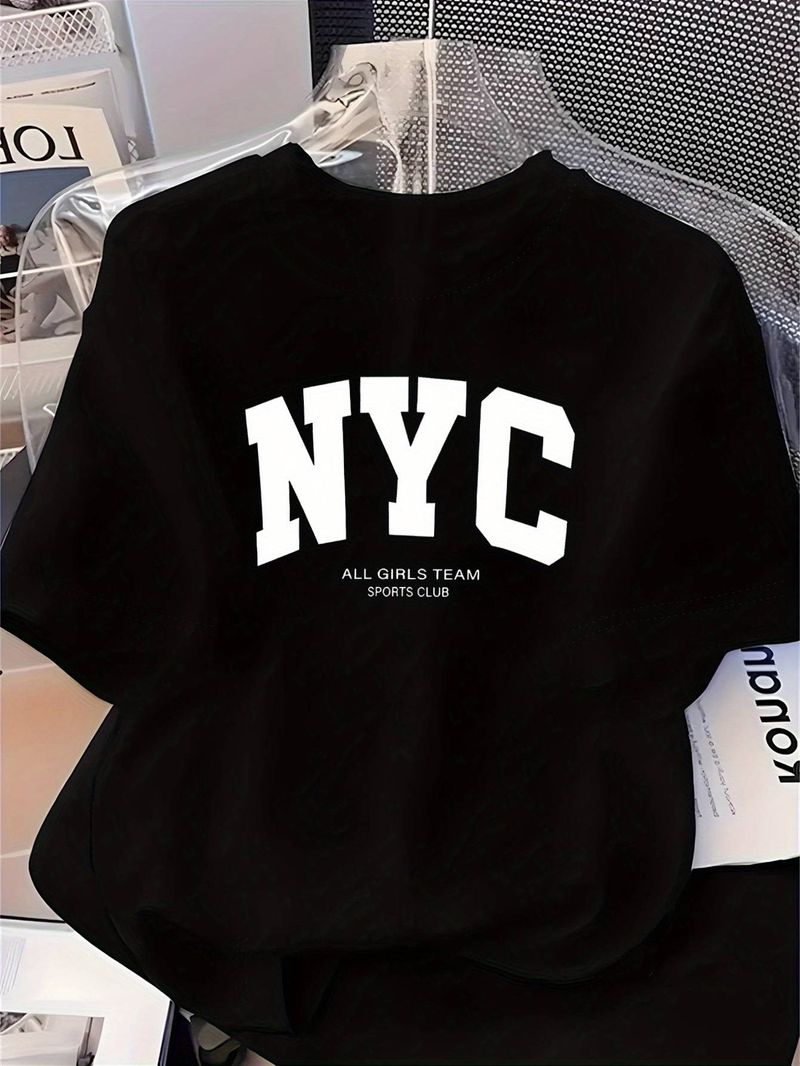 Printed T-shirts, Short-sleeved Round Neck Casual Tops, Spring And Summer Women's Clothing_voghion.com