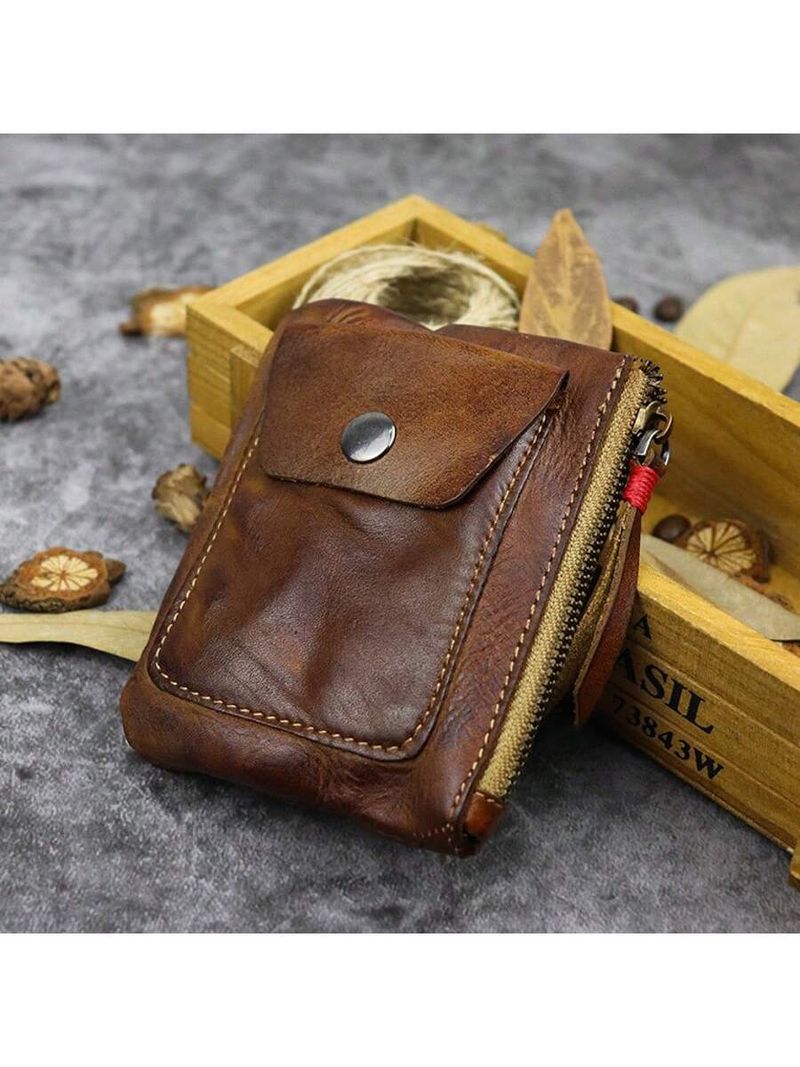 Sac banane vintage Viking neuf, petit sac à clés vintage en cuir, porte-cartes, portefeuille, petit sac de rangement_voghion.com