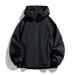 2026 Modischer wasserabweisender Bergsteigermantel für Damen/Herren, 100 % Polyester, Spleißen, langärmelig, winddicht, wasserdicht, lässig, Sport, Reißverschluss, Kapuzenjacke_voghion.com