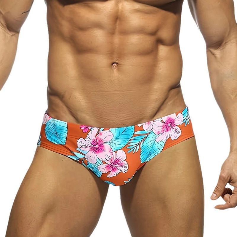 Men's Sexy Low-Rise Swim Briefs - Fashion Printed Design For Beach & Pool (Comfortable & Secure Fit)_voghion.com