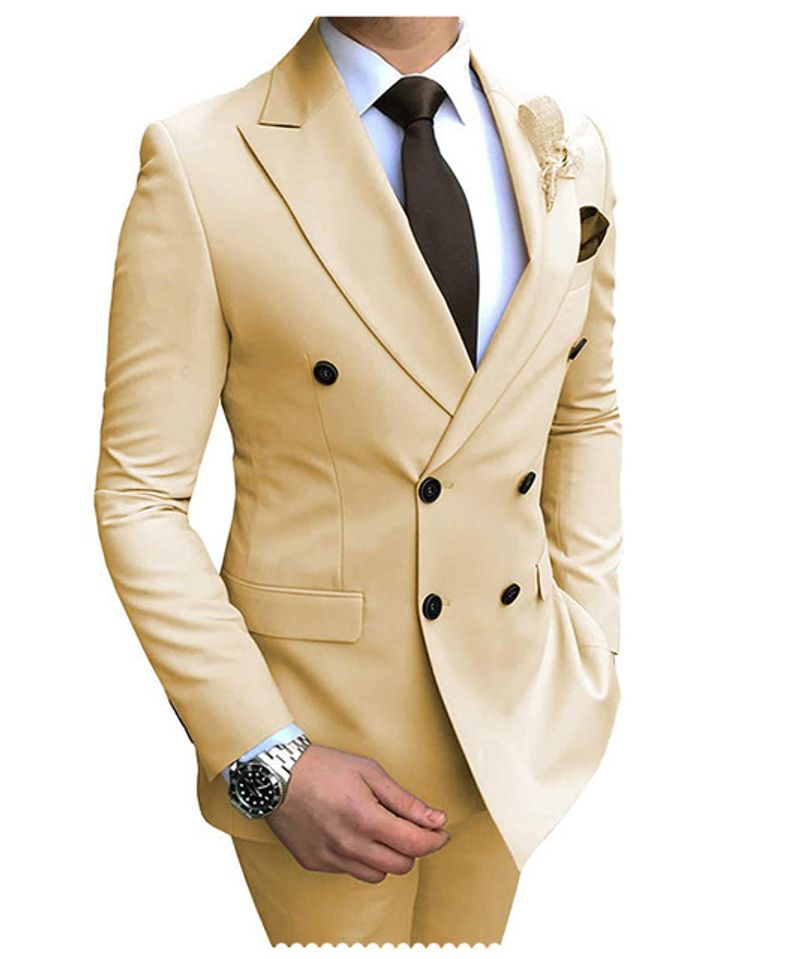 Wedding business and leisure suit, two-piece groom groomsman wedding banquet suit set, male_voghion.com