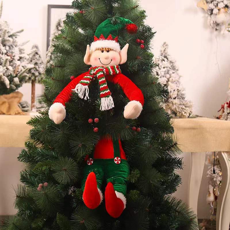 Festive & Party Supplies Mingguan New Christmas Tree Decorations Santa Claus Doll Elf Tree Holiday Home Shopping Mall Decoration Supplies_voghion.com