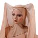 Chiffon Headscarf & Bottoming Hat Set – Monochrome Pearl Pullover Combo (Breathable Layering Headwear, Elegant & Lightweight)_voghion.com