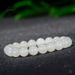 Hetian White Herren- und Jadearmband Damen Runder Perlen-Einzelkreis mit Zertifikat_voghion.com