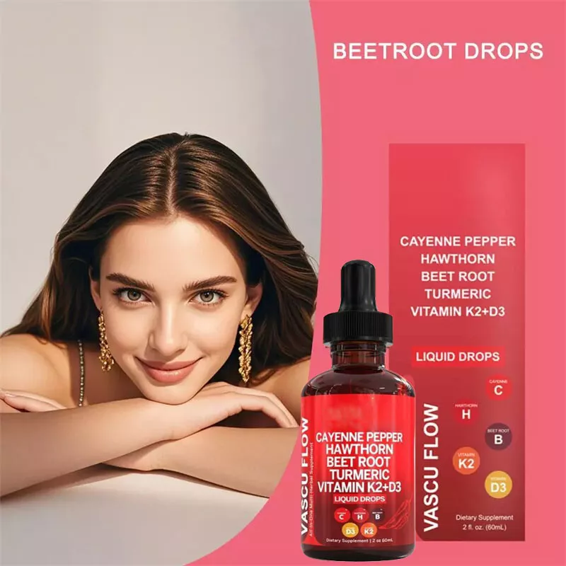 60ml Natürliche Cayenne-Pfeffer Flüssigkeit Tropfen Weißdorn Obst Rote Bete Vitamin D3 K2_voghion.com