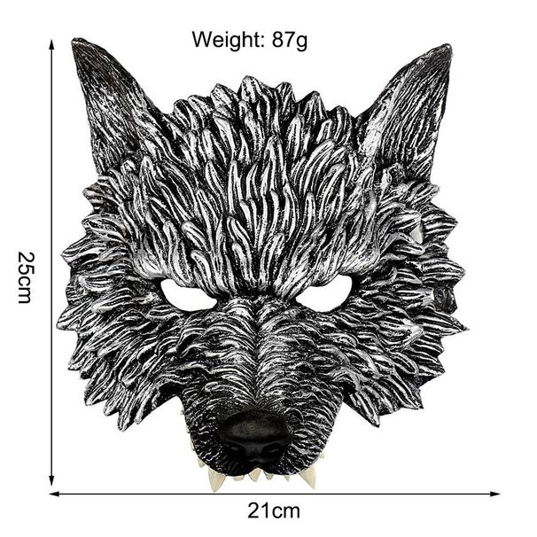 Animal Masks, Halloween Headgear, Carnival Soft 3D Realistic Costume Props, Wolf Masks_voghion.com