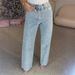 Women's High-waisted Washed Denim Jeans With Sparkling Rhinestones And Diamond Stars, Loose Fit, Slim Fit, Versatile Straight Leg Pants_voghion.com