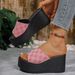 New women's platform sandals wedge heel simple summer women's shoes_voghion.com