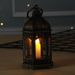 Vintage Hexagonal Lantern With LED Flame Light - Decorative Christmas Candle Holder For Home, Party & Festive Ambiance_voghion.com