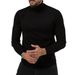 Inner Layer Autumn Winter Fleece Lined Turtleneck Long Sleeve T-Shirt Men's Pullover Thermal Base Shirt Top_voghion.com