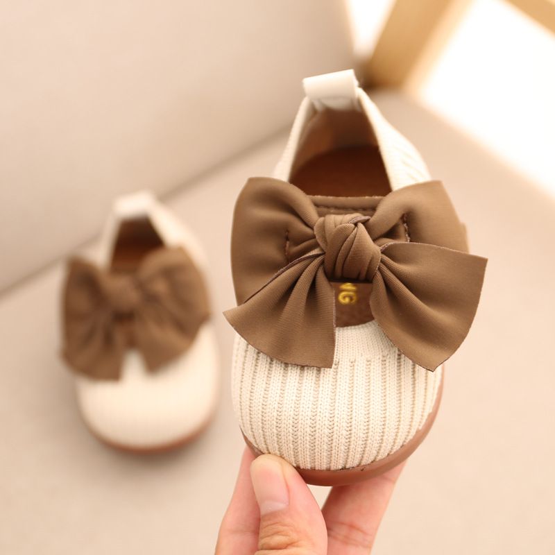 Spring and Autumn Walking 0-1 Year Old Soft soled Anti slip Little Children's Princess Korean Edition Bow Small Leather_voghion.com