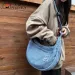 Borsa a tracolla pieghevole in tela da donna, in denim, per cellulare, multifunzionale, con spallacci regolabili, per ragazze e donne, alla moda_voghion.com