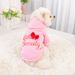 |New Dog Clothes Hooded Sweatshirt Fleece Lined Warm Little Beautiful Multi-color Leash Hole_voghion.com