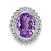 14k White Gold Oval Amethyst Chain Slide_voghion.com