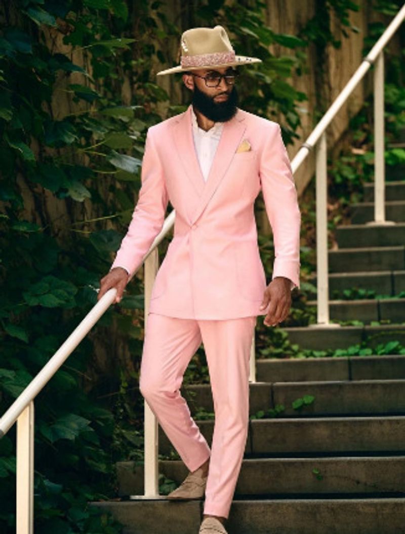 Men's Business casual suit Men's two-piece groomsman suit Wedding banquet suit_voghion.com