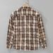 Retro Plaid Long Sleeved Shirt For Men, Fashionable And Versatile, Artistic And Casual Loose Top_voghion.com