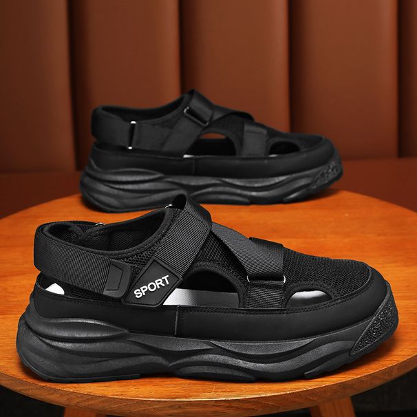 Dongdong New Summer Breathable Beach Men's Baotou Sports Shoes Sandals_voghion.com