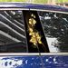 Center Column B-Pillar Protective Film Gold Floral Rose Anime Window Decoration Car Sticker_voghion.com