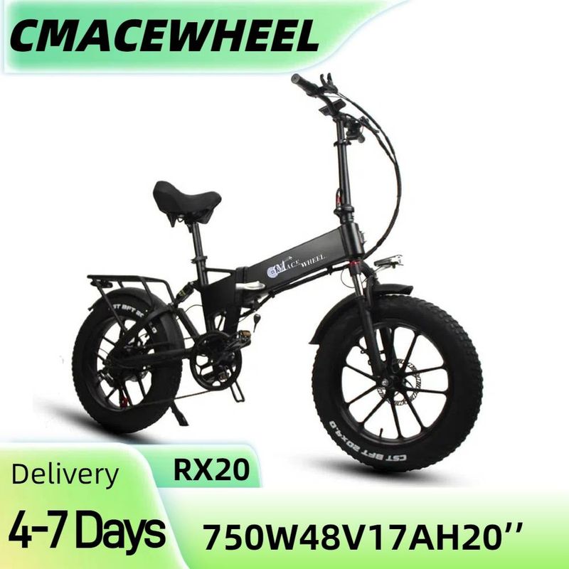 CMACEWHEEL RX20 elektriline kokkupandav jalgratas 20 * 4,0 tolli rehv 750 W mootor 40-45 km/h Max kiirus 17Ah aku hüdrauliline pidur_voghion.com