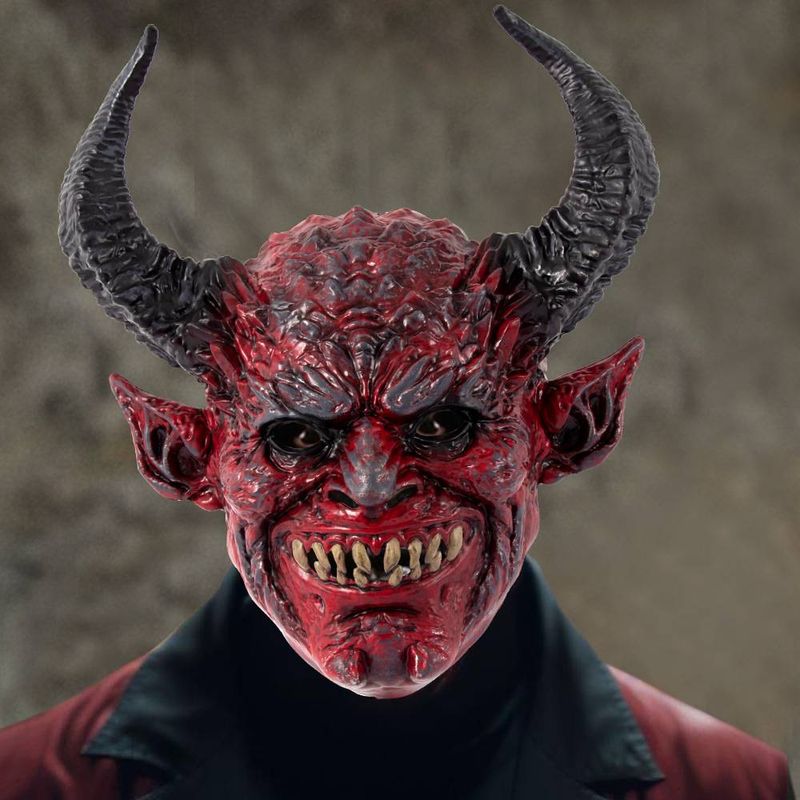 A One-piece Red Satanic Devil Horn Headgear For Halloween In Europe And America_voghion.com