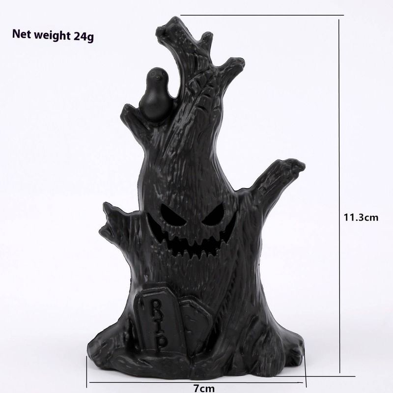 Spooky Halloween LED Pumpkin Lantern & Ghost Tree Stump Decor – Glowing Party Lights For Home, Yard, And Party (Large/Small/Set)​_voghion.com
