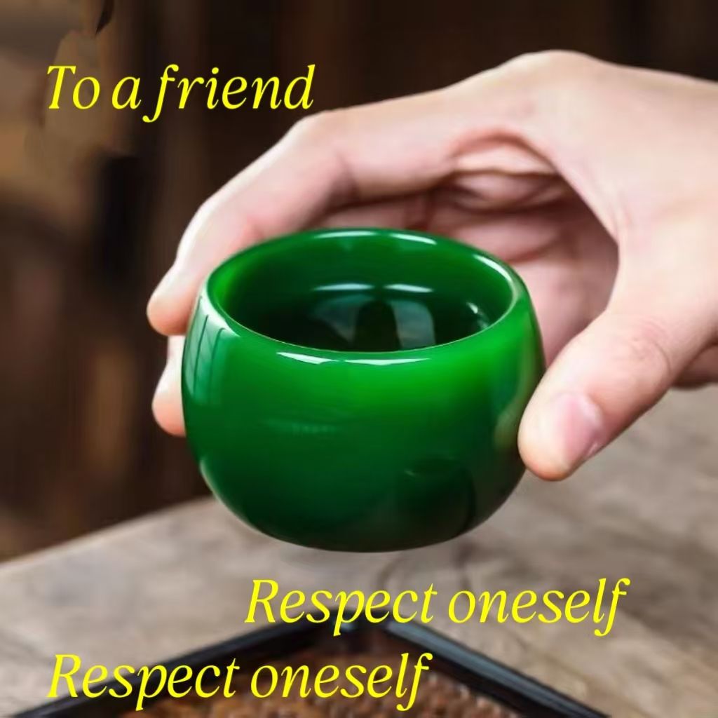 Çay Demlemek İçin Kungfu Kupası, Yeşim Seramik Misafir Kupası, Çay Kupası, Yeşim Çay Takımı, İmparator Yeşili, Kişisel Ev Kupası, Tek Kişilik Kupa, Misafir Yeşim Kupası_voghion.com