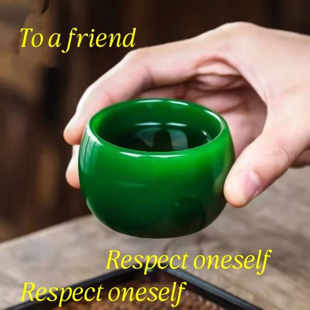 Çay Demlemek İçin Kungfu Kupası, Yeşim Seramik Misafir Kupası, Çay Kupası, Yeşim Çay Takımı, İmparator Yeşili, Kişisel Ev Kupası, Tek Kişilik Kupa, Misafir Yeşim Kupası_voghion.com