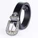 Women's Genuine Leather Belt With Alloy Flower Buckle - Two-Layer Cowhide For Casual & All-Match Style_voghion.com