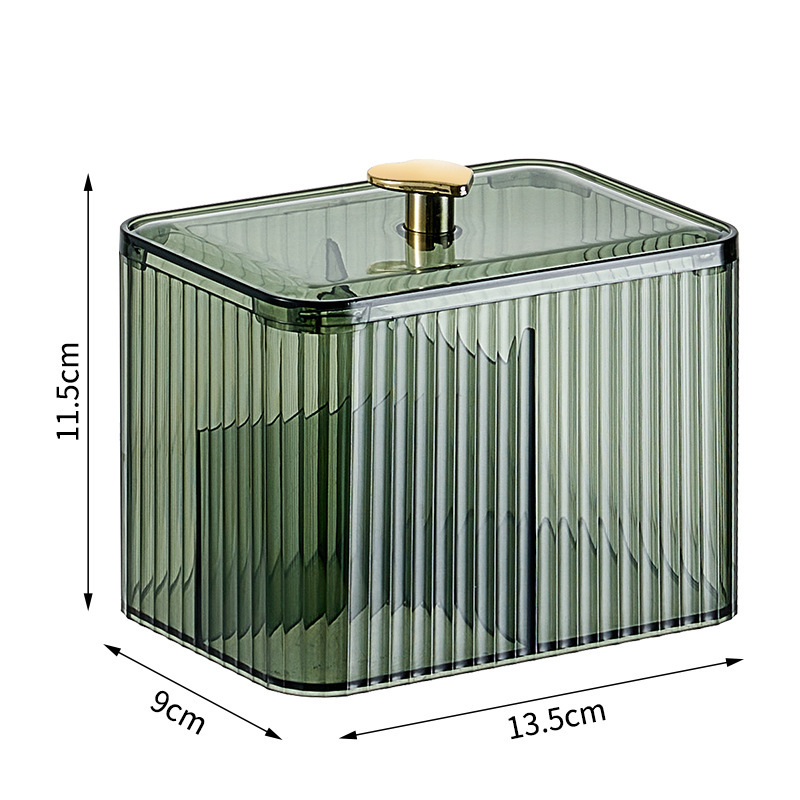 RYYD Cotton Swab Organizer - Square Dustproof｜Lid Design_voghion.com