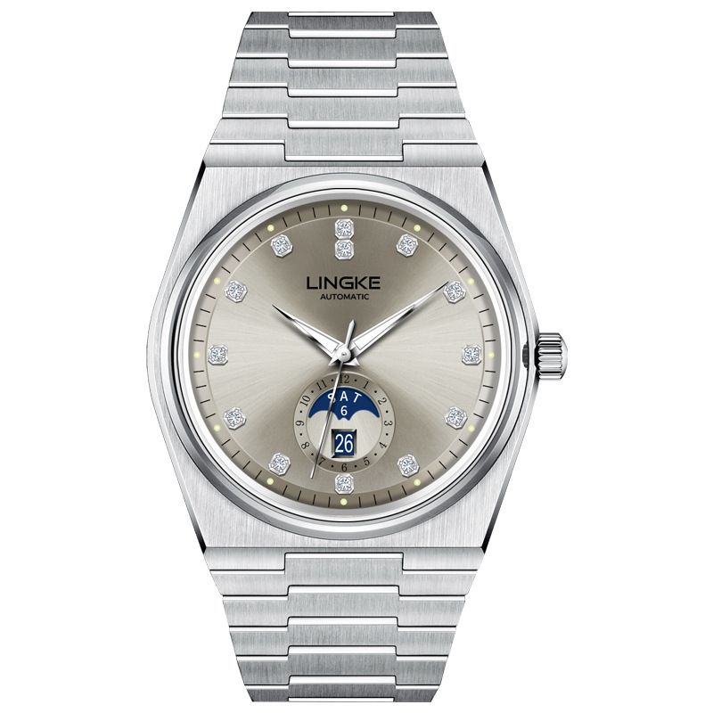 Orologio meccanico completamente automatico di alta gamma da uomo con movimento importato, orologio ultrasottile in acciaio, orologio automatico_voghion.com