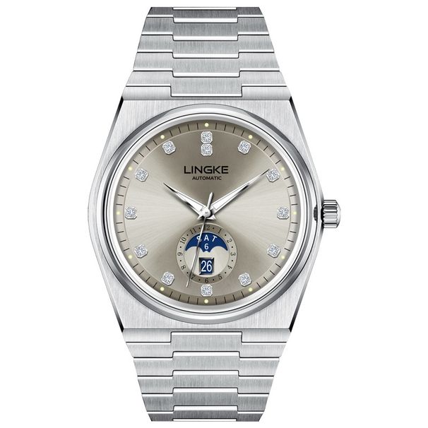 Orologio meccanico completamente automatico di alta gamma da uomo con movimento importato, orologio ultrasottile in acciaio, orologio automatico_voghion.com