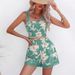 Women's Clothing New Summer Floral Print Suspender Tops And Shorts_voghion.com