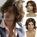 Synthetic Clip-in Men's Wigs Brown Side Parted Short Curly Hair Retro Style Popular Style_voghion.com