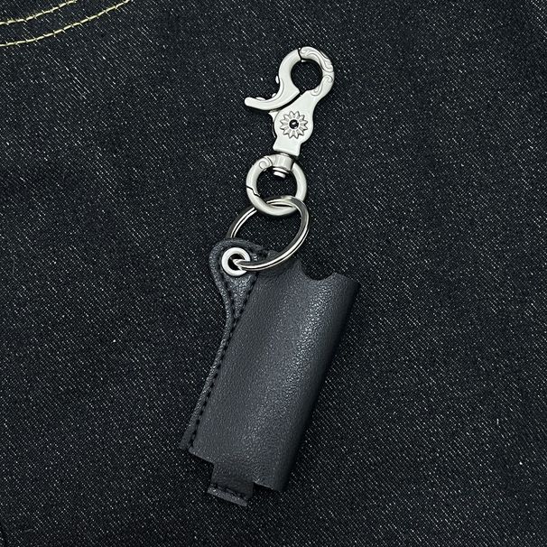 Ainworth Cross Border, nuovo e semplice, custodia protettiva in pelle per accendino, portachiavi con ciondolo da uomo e da donna_voghion.com