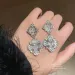 Silver Tone Floral Jewelry Set With Crystal Accents Elegant Wedding Party Wear Gift For Her High Quality And Stylish_voghion.com