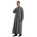 Men's Kaftan Long Sleeve Thobe Button Down Islamic Robe_voghion.com