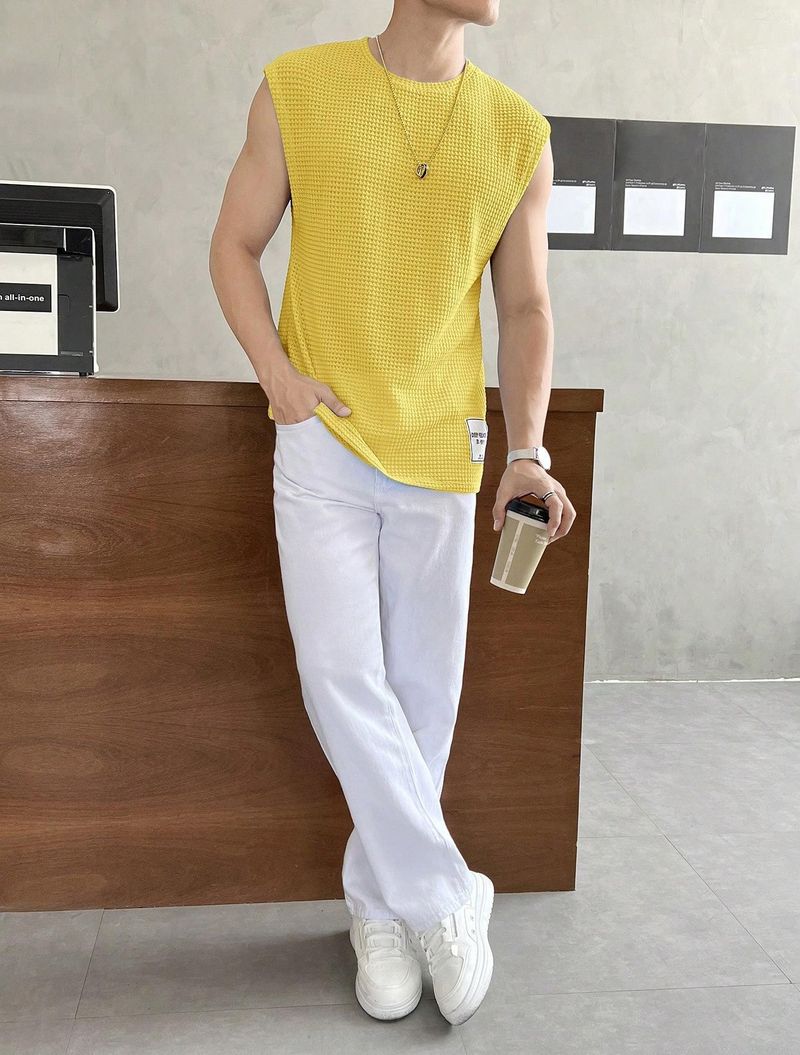Men's Clothing Sports Vest Sleeveless T Shirt Men's Short Sleeved Outerwear Top_voghion.com