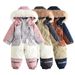Baby Boys' Clothing new elastic waist children's color matching hooded plus velvet thickened jumpsuit ski suit_voghion.com