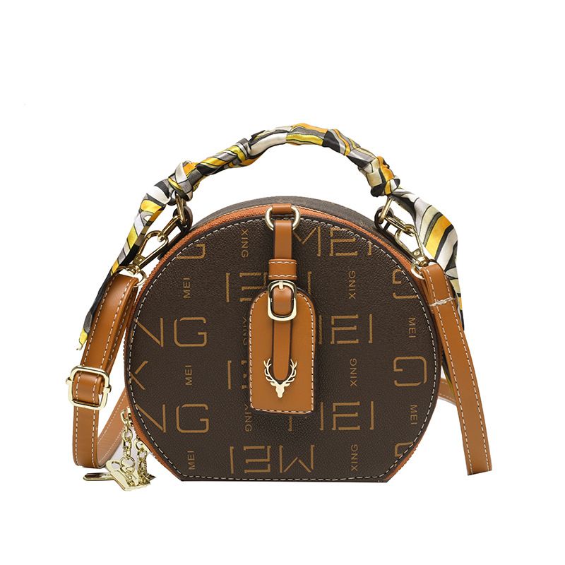 2024 New Quality Crossbody Bag Niche Design Women’s Bag Internet Celebrity Versatile Retro Shoulder Handheld Small Round Bag_voghion.com