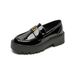 Plateau-Loafer für Damen, Retro, neue Einzelschuhe, kleine Lederschuhe im britischen Stil für Damen_voghion.com